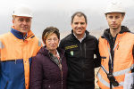 Bürgermeisterin Christine Holzweber (2.v.l.) und LH-Stv. Michael Schickhofer (2.v.r.) mit Vertretern der Voestalpine Erzberg. © Bilder: Land Steiermark/Streibl; Verwendung bei Quellenangabe honorarfrei